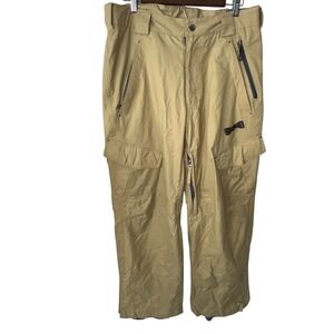 Sims Mens Khaki Snowboard Ski Pants Cargo Pockets Waterproof Insulated Sz Medium
